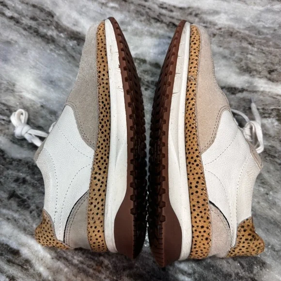 MadeWell Kick Off Sneakers in Leather & Spot Dot Calf Hair W8 - Picture 11 of 12